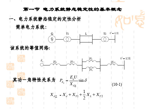 电力系统静态稳定性ppt课件