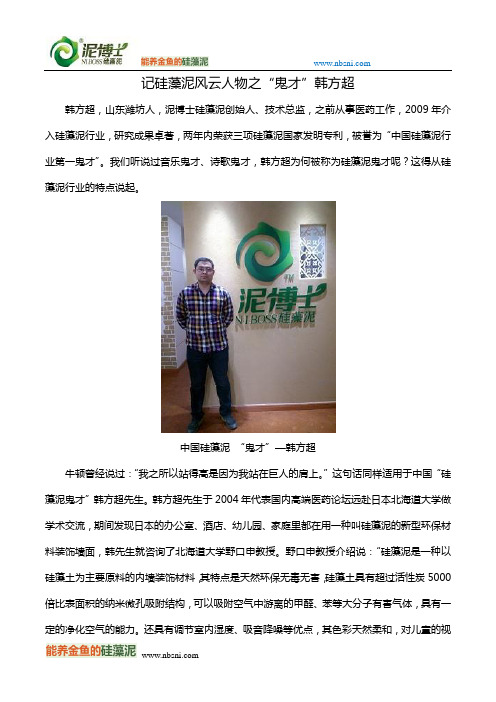 记硅藻泥风云人物之“鬼才”韩方超