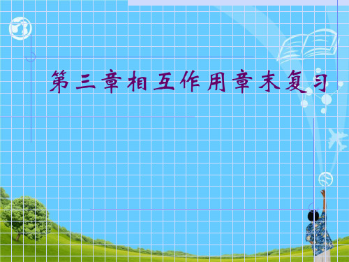 高中物理 第三章相互作用章末复习(共49张PPT)