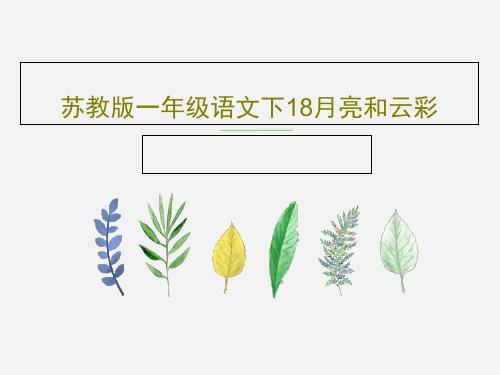 苏教版一年级语文下18月亮和云彩共30页文档