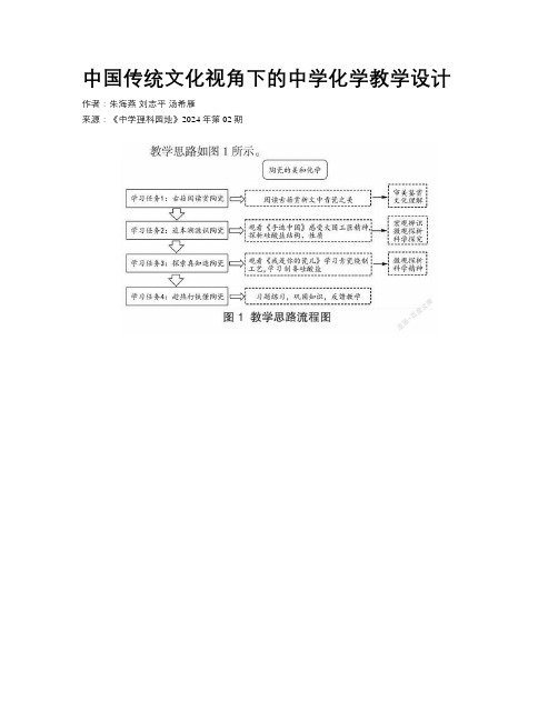 中国传统文化视角下的中学化学教学设计