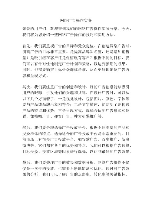 网络广告操作实务