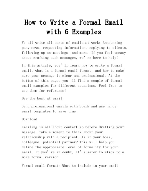 How to Write a Formal Email with 6 Examples