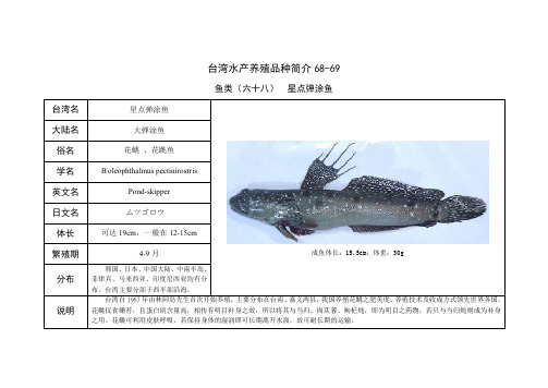 台湾水产养殖品种简介68-69(精)