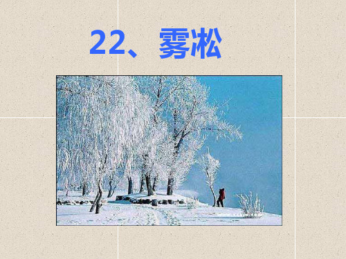 小学语文名校名师精品课件_苏教版四年级上册《雾凇》ppt课件2(完美版)