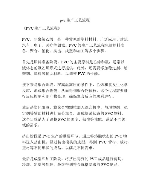 pvc生产工艺流程