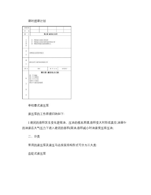 液压与气压传动 第三章 液压动力元件.