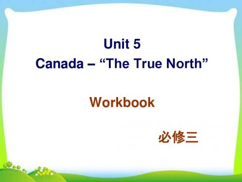 新人教版高中英语必修三 Unit 5 Workbook教学课件