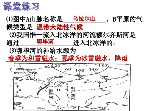 高中区域地理-俄罗斯自然概况