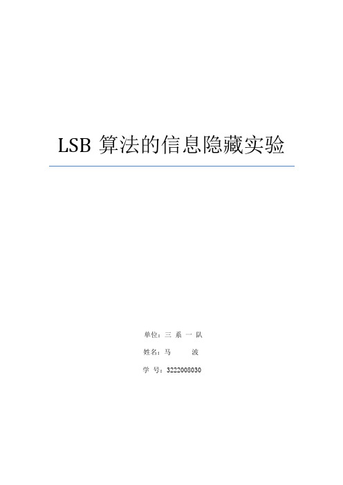 lsb信息隐藏