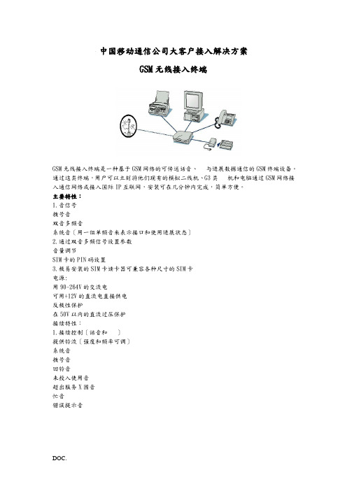 中国移动通信公司大客户接入解决方案