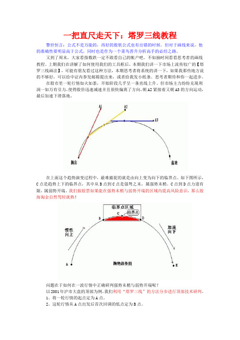 一把直尺走天下：塔罗三线教程(股票)