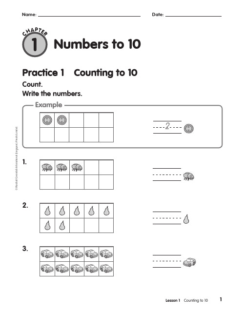 Math In Focus 新加坡数学Grade 1练习册 官方原版高清PDFChapter1