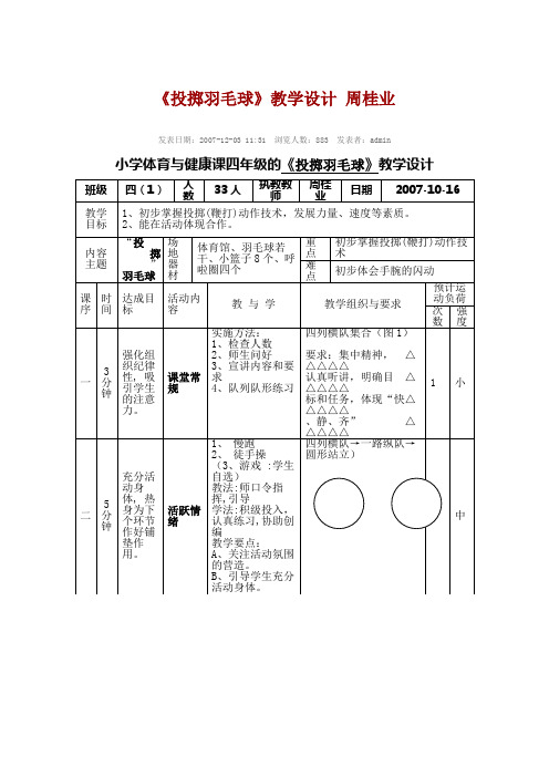 投掷羽毛球