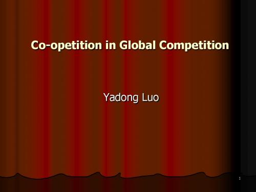 6. Co-opetition in Global Competition