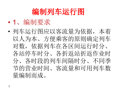 城市轨道交通行车组织基础 项目四列车运行计划-2