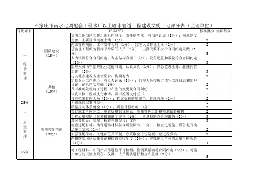 文明建设工地评分标准