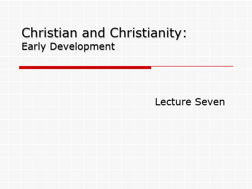 Christian and Christianity