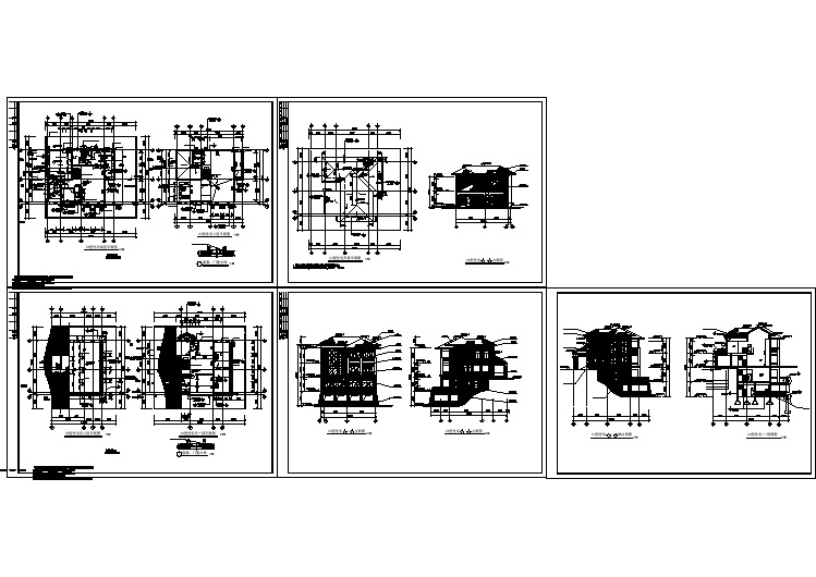 简单的小别墅全套建筑施工图（共5张）
