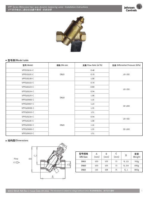 2.2.4.12-VPF系列动态平衡阀 (DN15-25)安装手册-中文