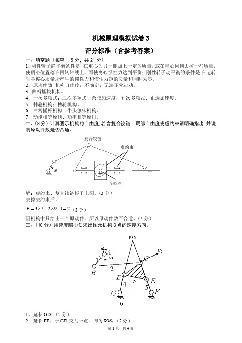 机械原理题目1