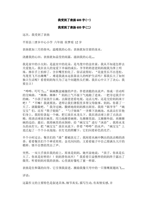 我受到了表扬600字