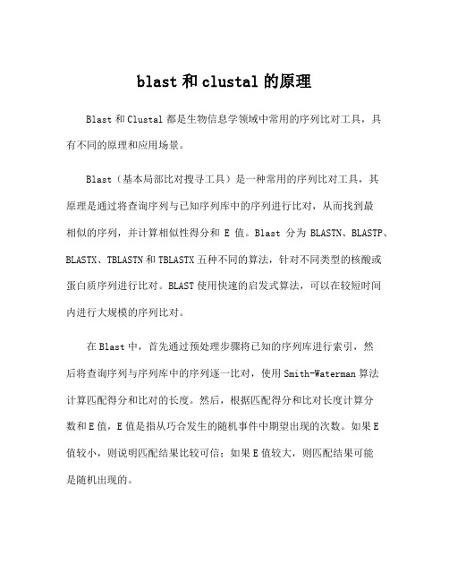 blast和clustal的原理