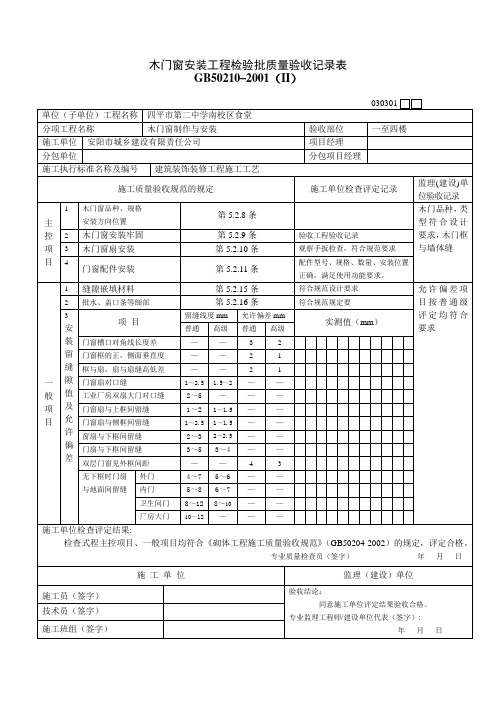 24木门窗安装