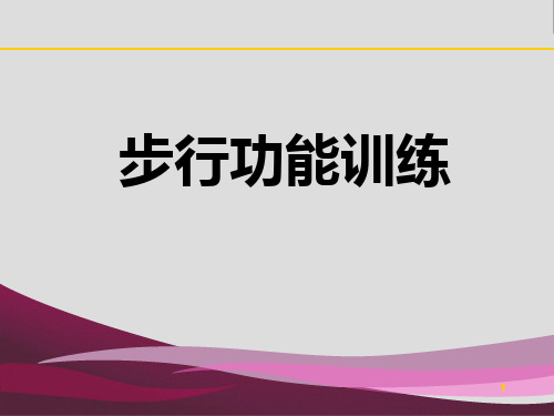 步行功能训练ppt演示课件