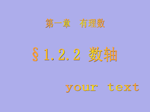 新人教版七年级上册数学第一章 有理数-数轴课件