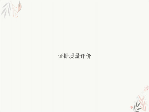 证据质量评价课件-PPT