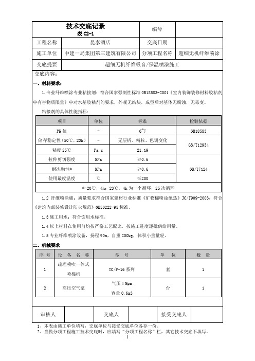 69-超细无机纤维喷涂技术交底