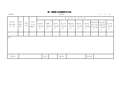 建筑施工安全检查标准JGJ59-完整版本