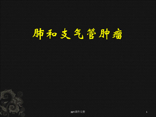 肺和支气管肿瘤ppt课件