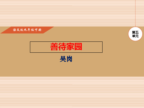 2017语文版九年级语文下册课件-19.善待家园 (共19张PPT)