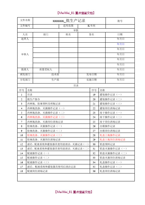 【参考借鉴】批生产记录模板.doc