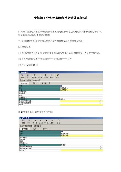 受托加工业务处理流程及会计处理