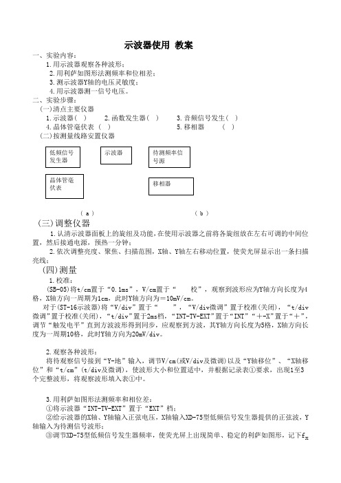 示波器使用 教案