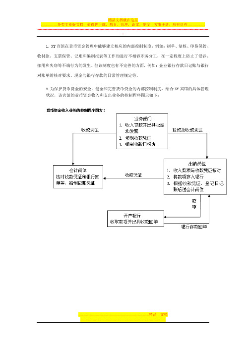 现金管理制度、银行存款管理制度和适合于该企业的账务处理流程图