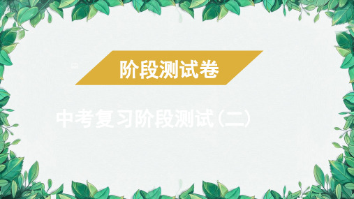 2023年中考物理复习 阶段测试(二)课件(共31张PPT)