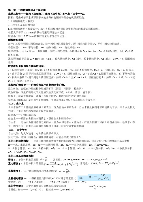 土的物理性质及工程分类