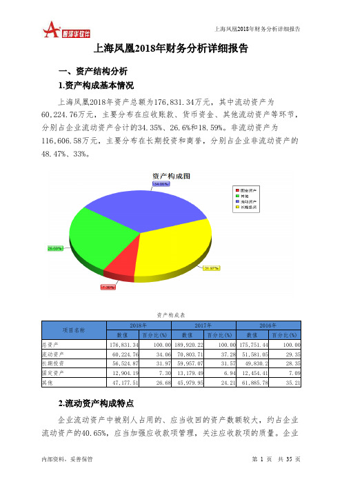 上海凤凰2018年财务分析详细报告-智泽华