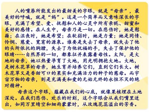 《大堰河我的保姆》ppt