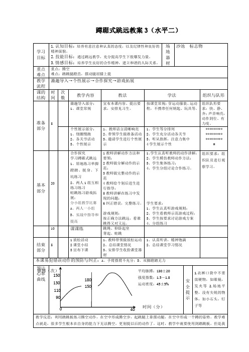 蹲踞式跳远教案3(水平二)