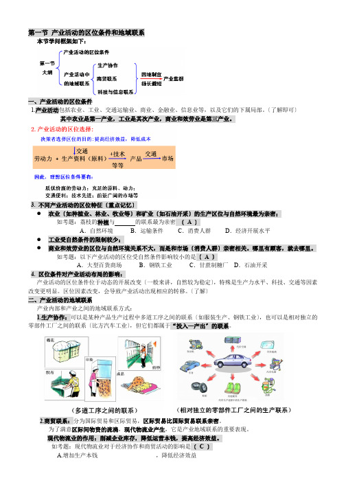 高中地理必修二第三章知识点