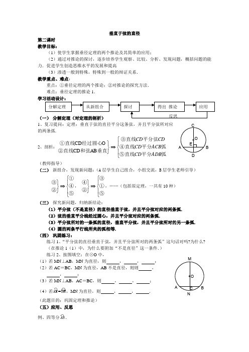 垂直于弦的直径  优秀教学设计(教案)