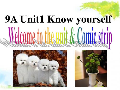 牛津译林版9A Unit1 Know yourself Welcome to the unit课件(共34张PPT)