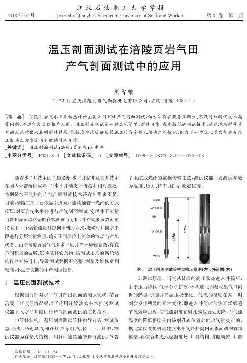 温压剖面测试在涪陵页岩气田产气剖面测试中的应用