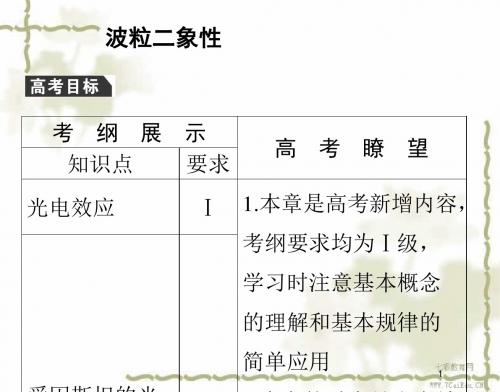 物理选修3-5人教新课标第十七章波粒二象性精品课件汇总