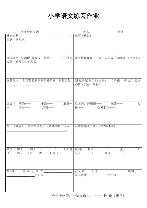 小学五年级语文精作细练II (54)